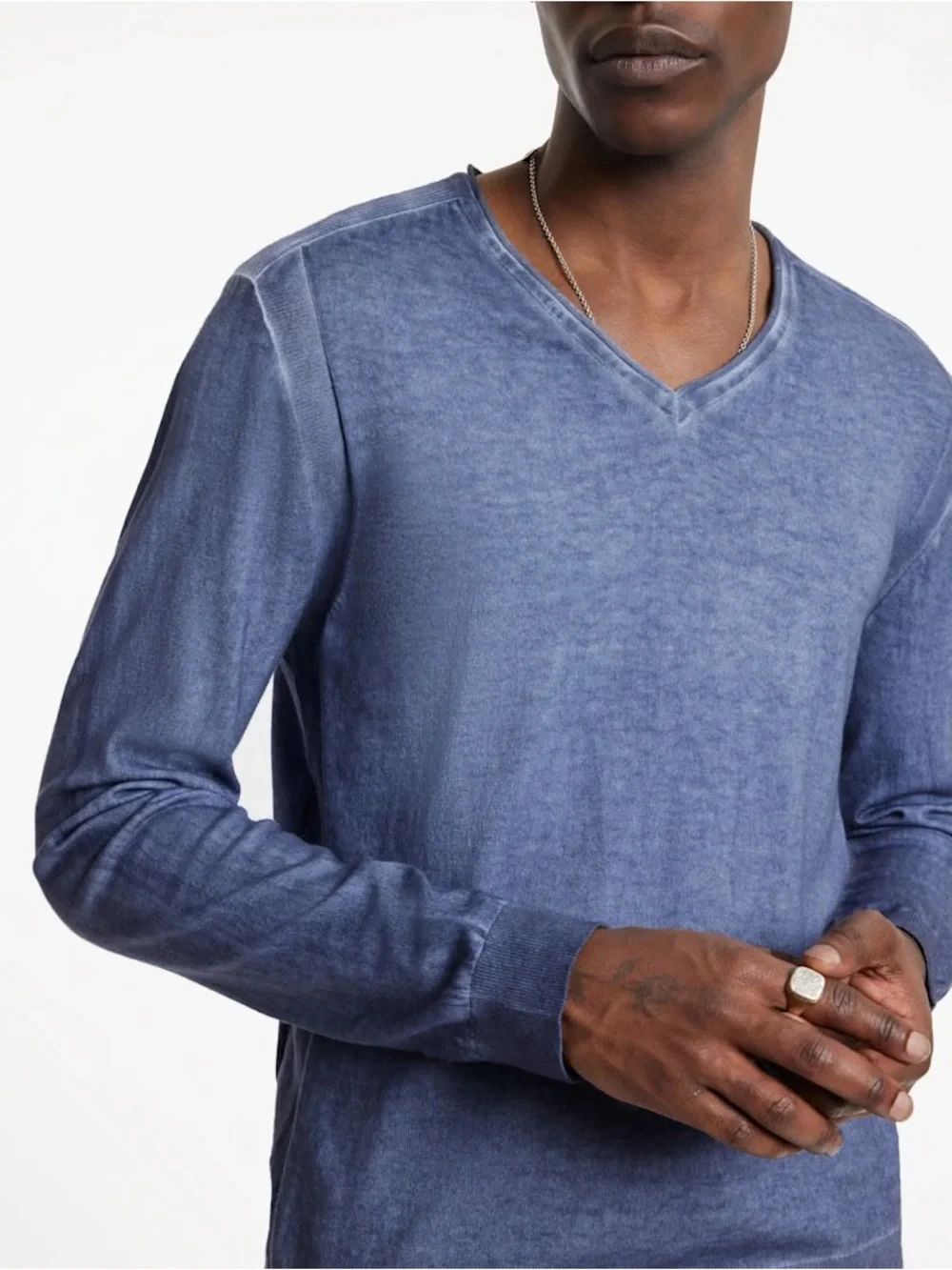 John Varvatos Knit Long Sleeve V-Neck Sweater Size medium.